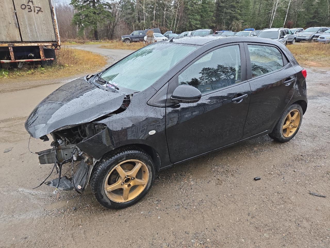 2013 Mazda Mazda2 black null gas JM1DE1KY1D0154010 photo #1