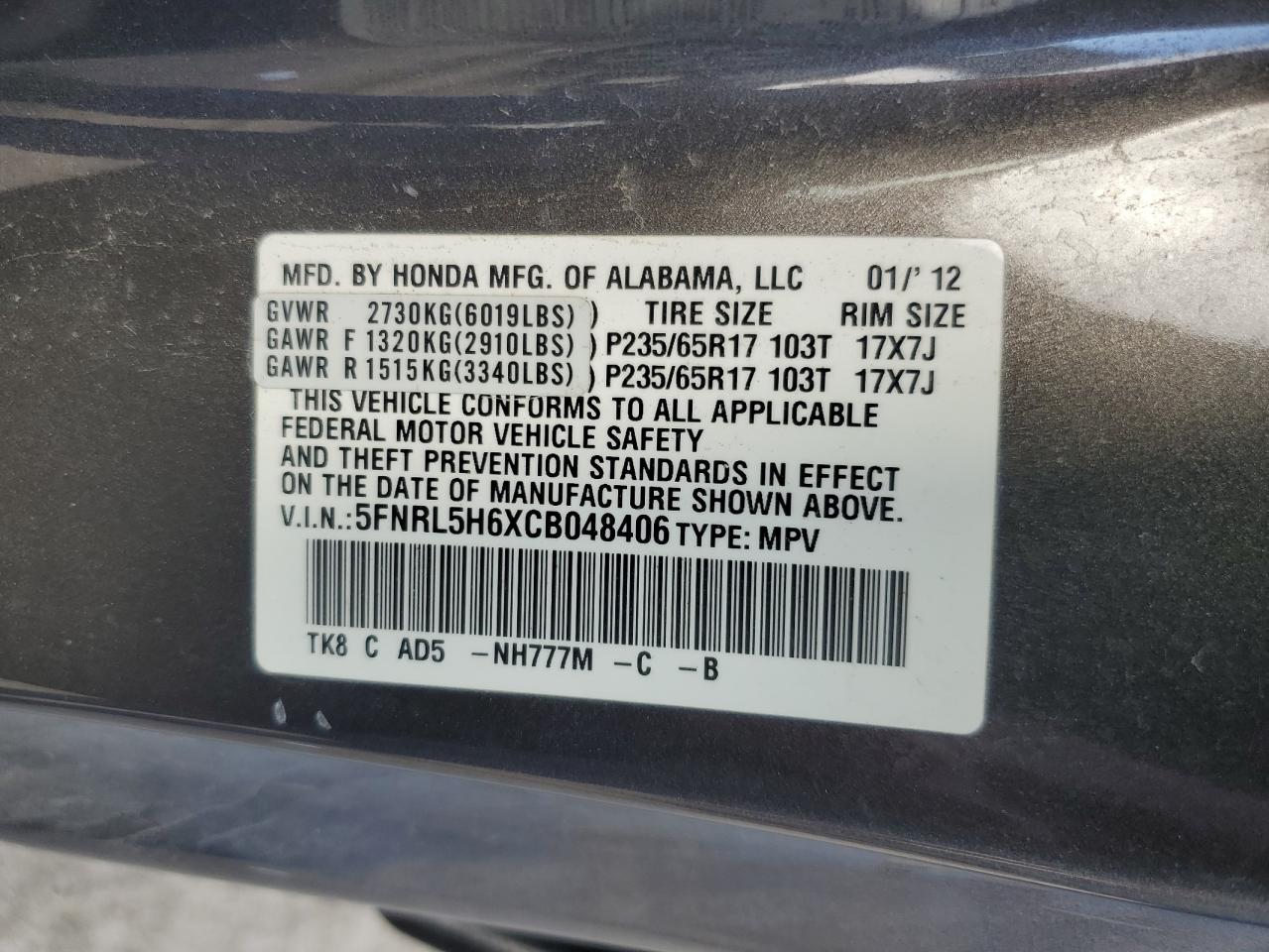 2012 Honda Odyssey - Image 13