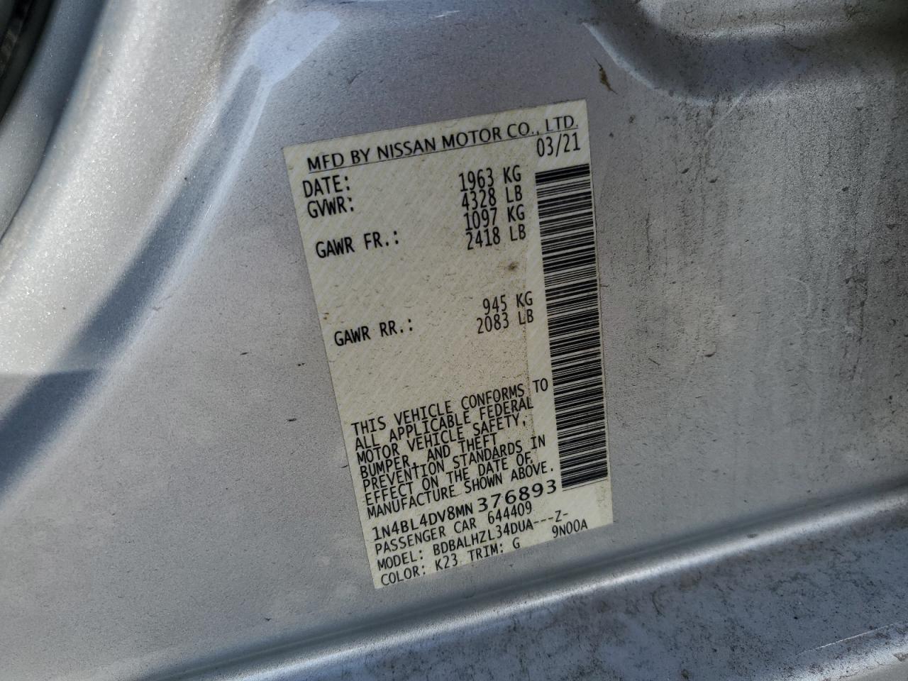 2021 Nissan Altima - Image 12