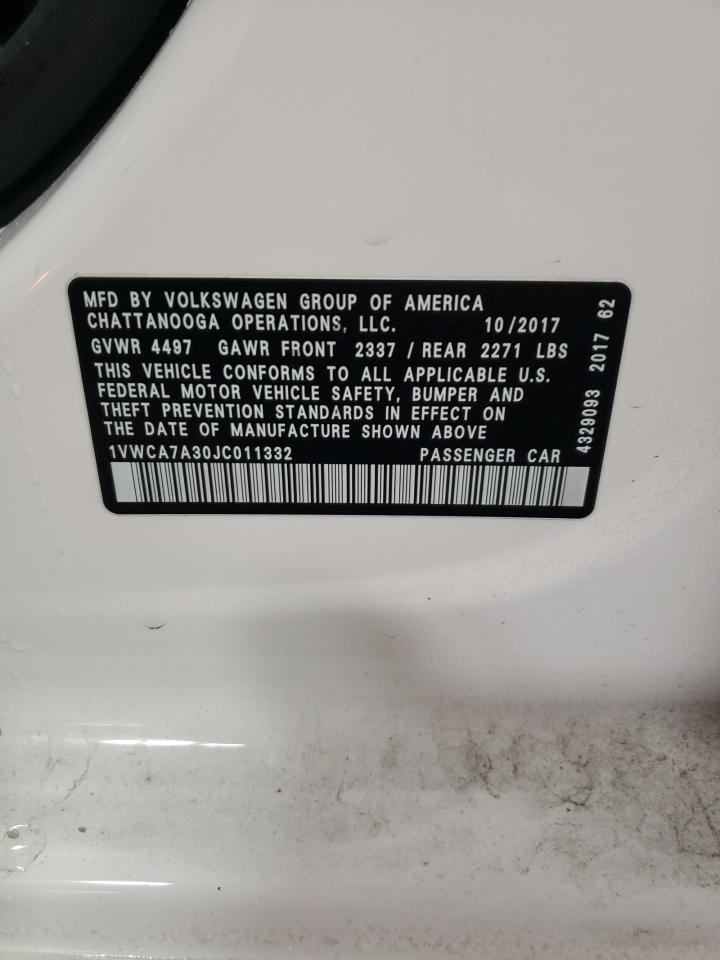 2018 Volkswagen Passat - Image 12