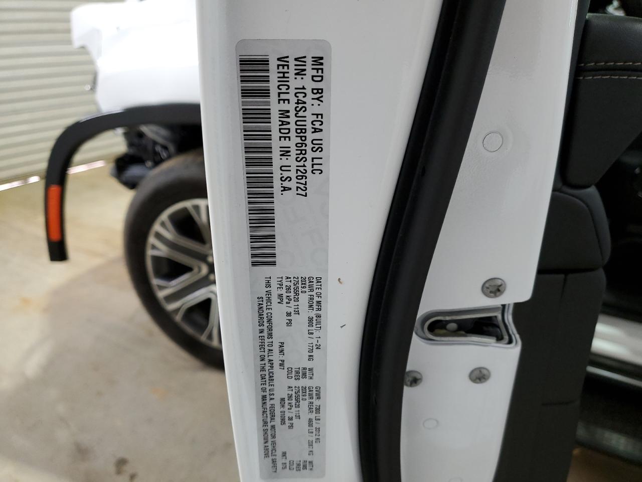 2024 Jeep Wagoneer Series Ii VIN: 1C4SJUBP6RS126727 Lot: 81941314