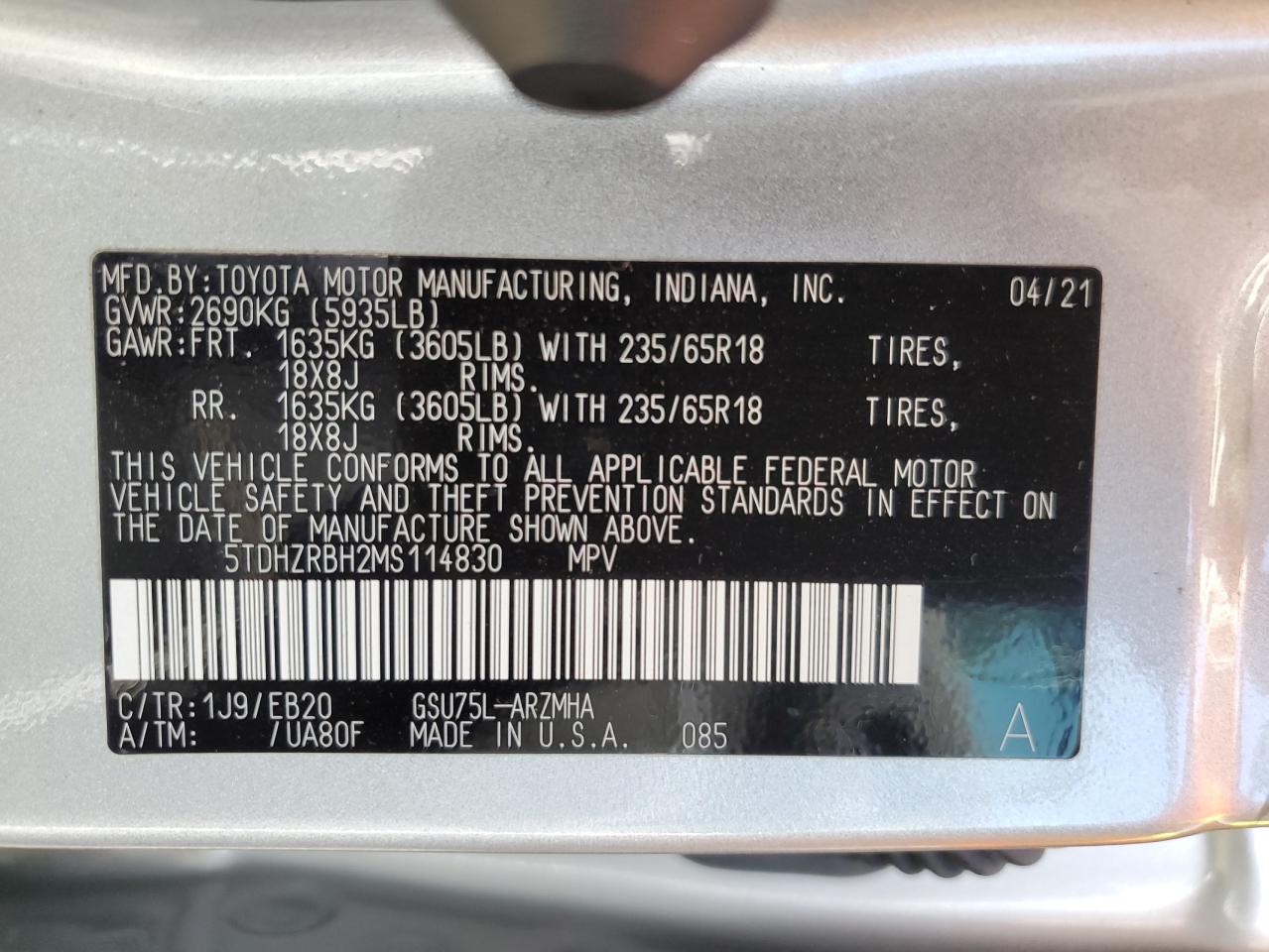 2021 Toyota Highlander - Image 15