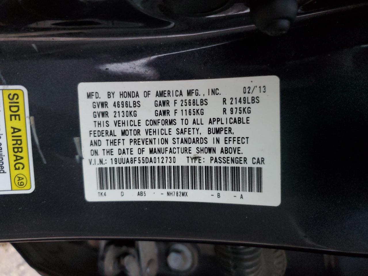 2013 Acura Tl Tech VIN: 19UUA8F55DA012730 Lot: 80637084