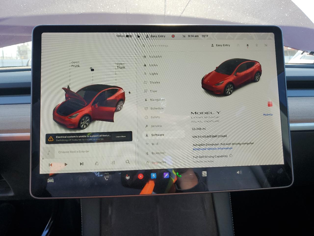 VIN 5YJYGAEE8MF213486 2021 TESLA MODEL Y no.9