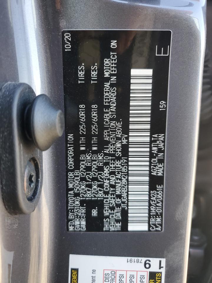 2021 Lexus Nx 300 Base VIN: JTJGARBZ8M2185191 Lot: 80799384