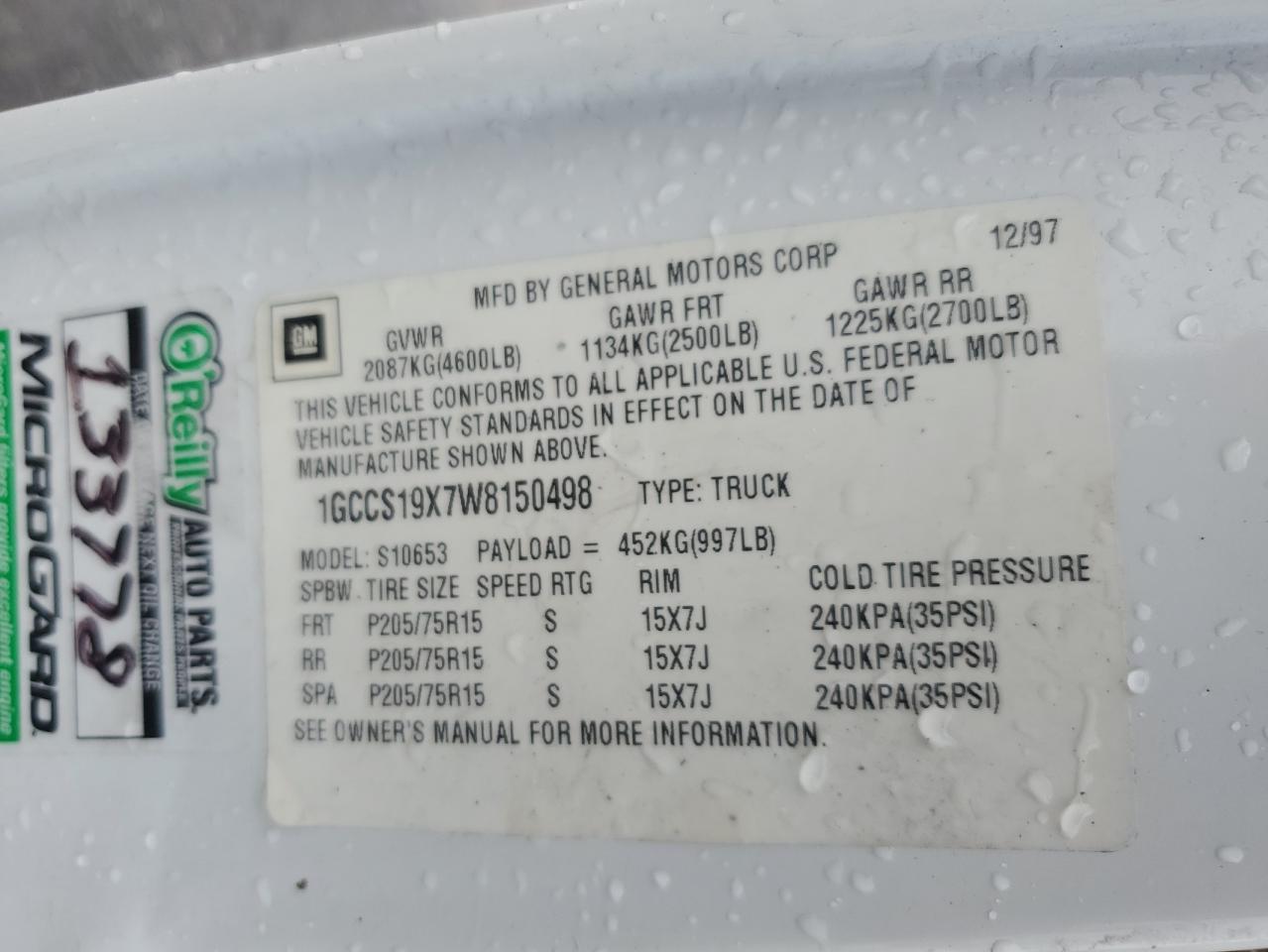 1998 Chevrolet S-10 Pickup - Image 14