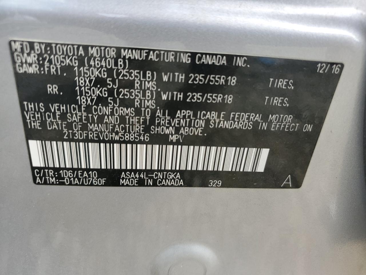 2017 Toyota RAV 4 - Image 13