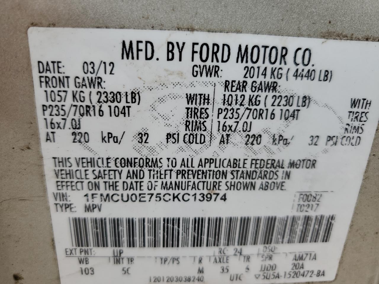 2012 Ford Escape - Image 15