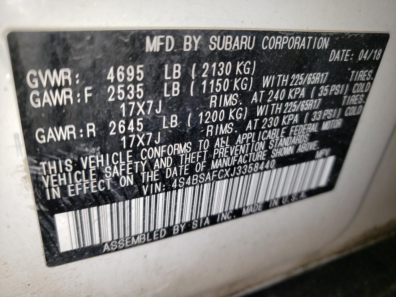 2018 Subaru Outback - Image 13