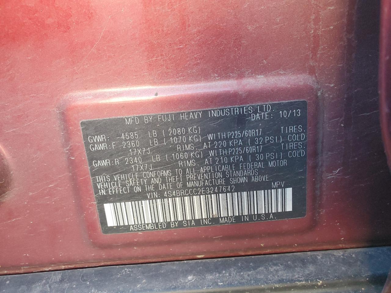 2014 Subaru Outback - Image 12