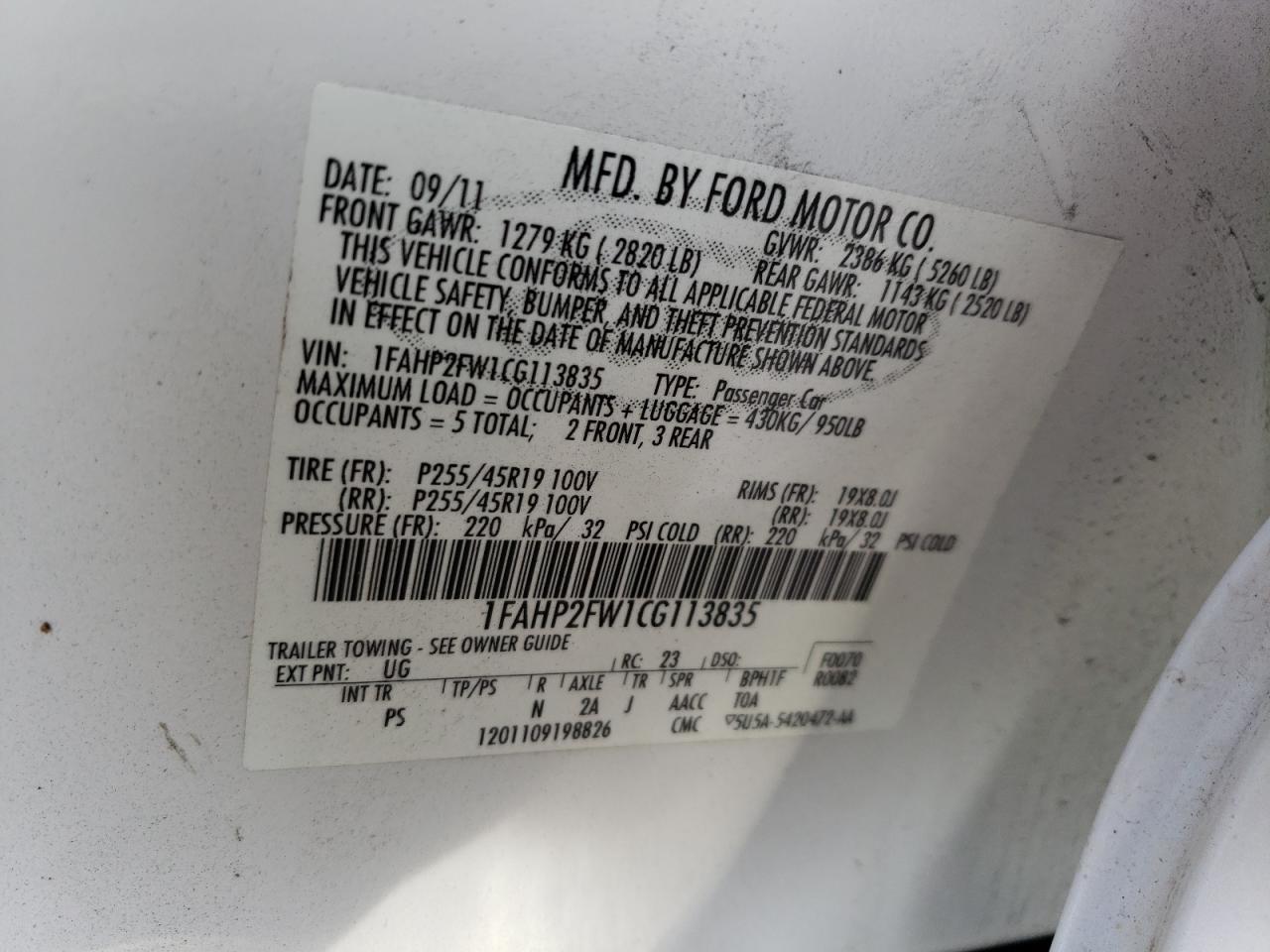 2012 Ford Taurus - Image 12