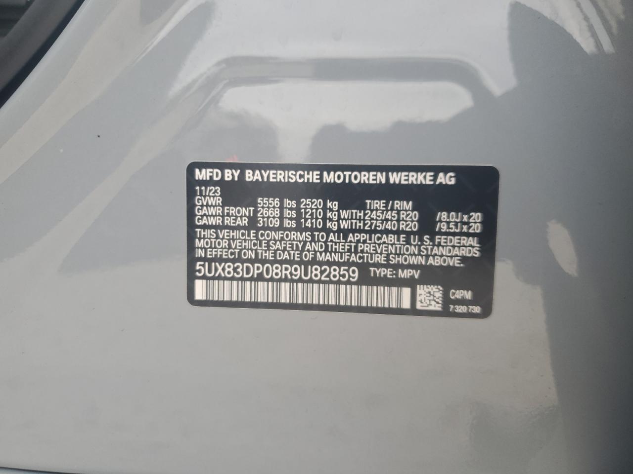 VIN 5UX83DP08R9U82859 2024 BMW X3 M40I no.13