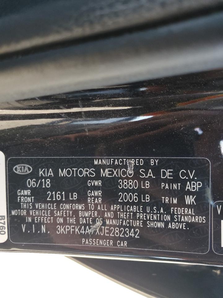 VIN 3KPFK4A7XJE282342 2018 KIA FORTE no.13