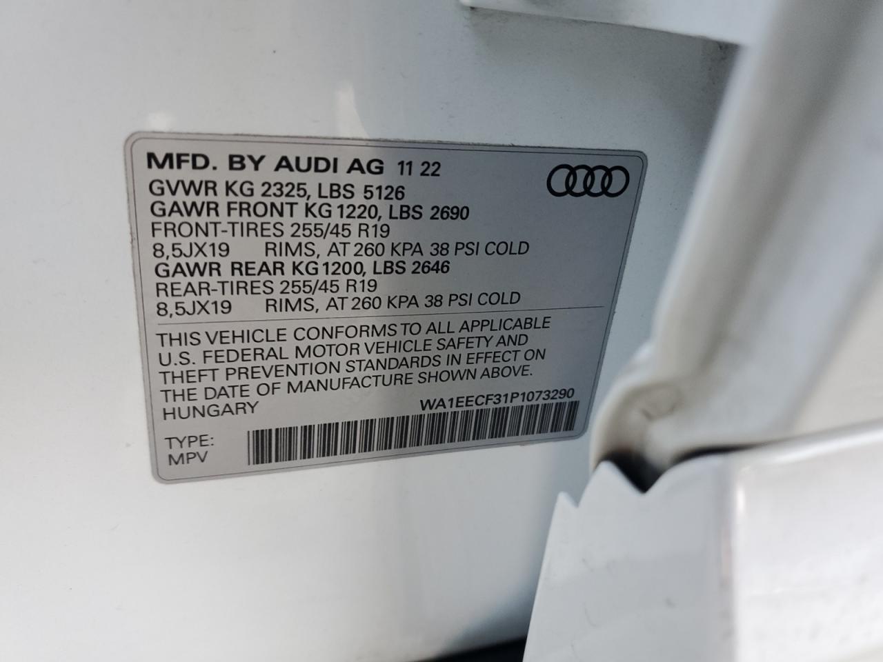 2023 Audi Q3 Premium Plus S Line 45 VIN: WA1EECF31P1073290 Lot: 79479864