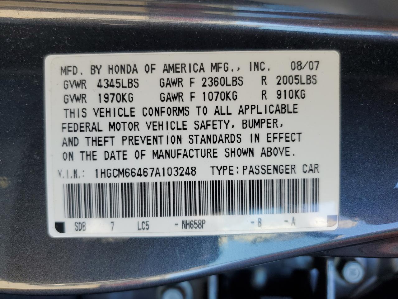 2007 Honda Accord - Image 14