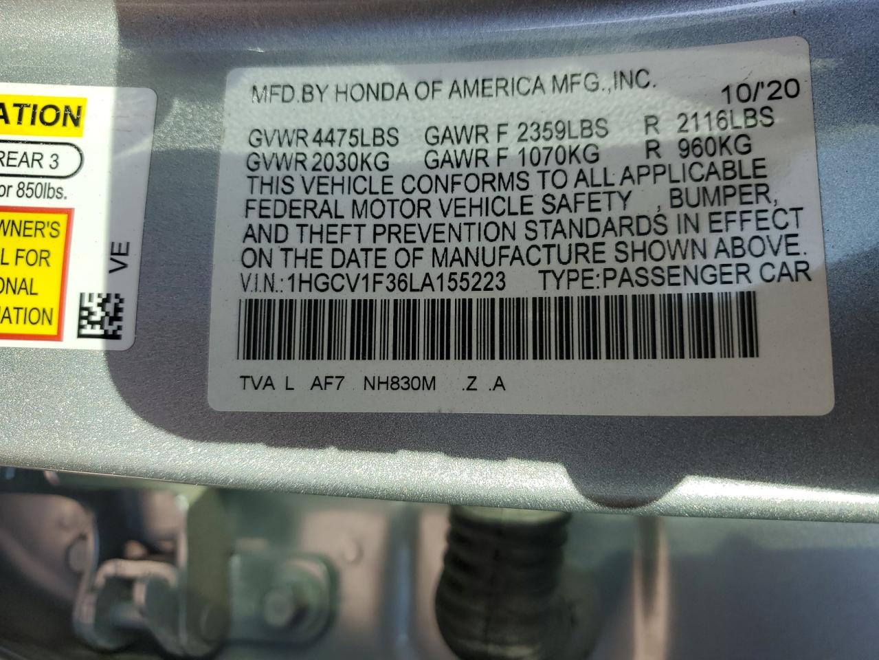 2020 Honda Accord - Image 12