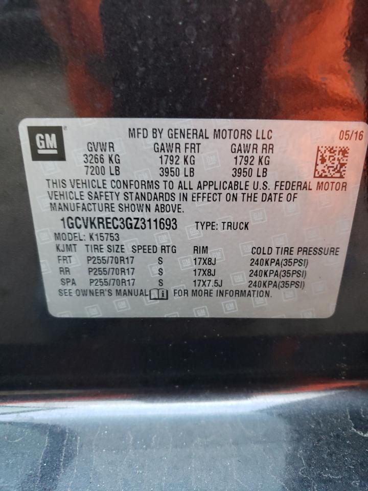 VIN 1GCVKREC3GZ311693 2016 CHEVROLET ALL Models no.12