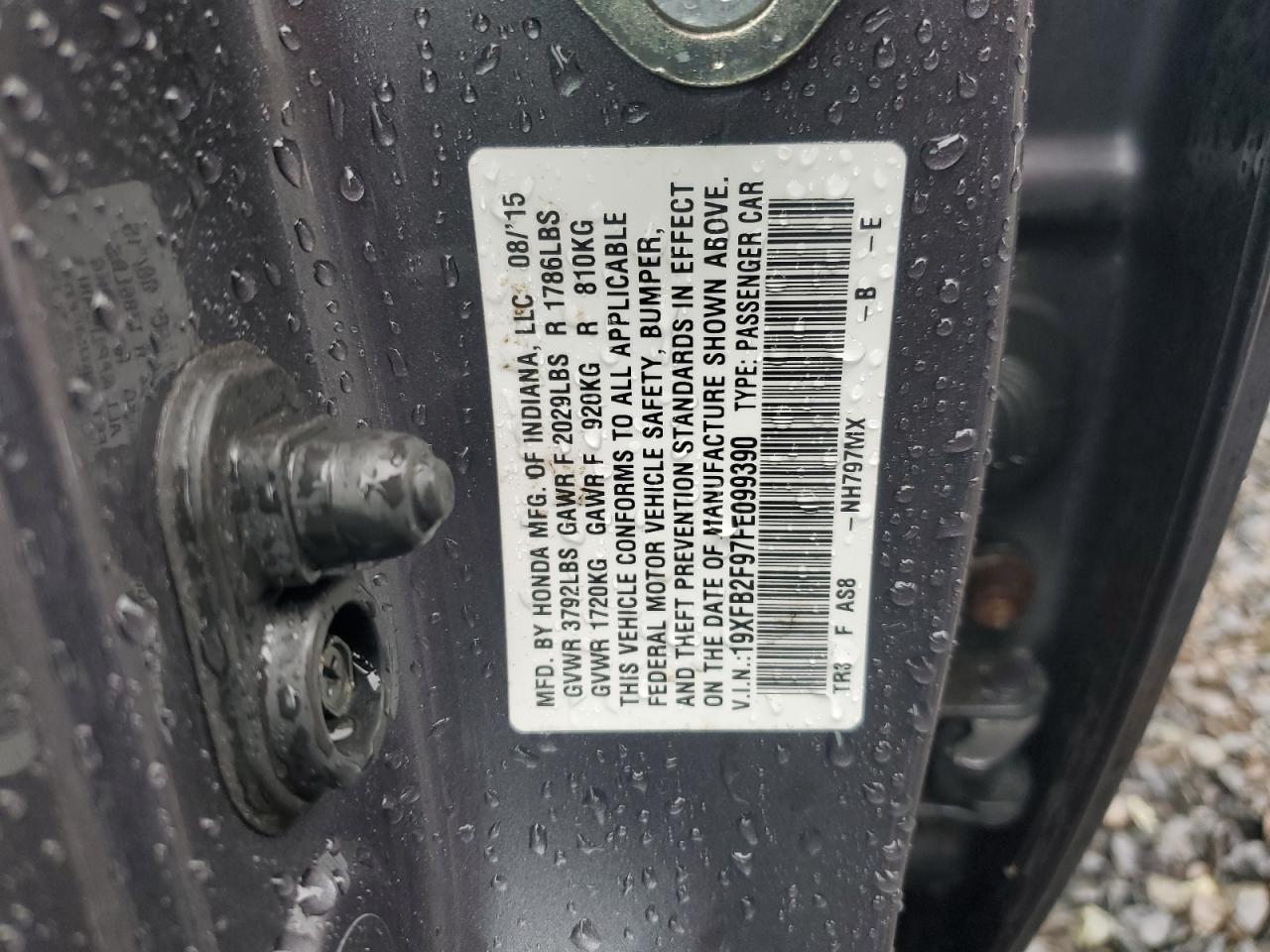 2015 Honda Civic Exl VIN: 19XFB2F97FE099390 Lot: 81272314