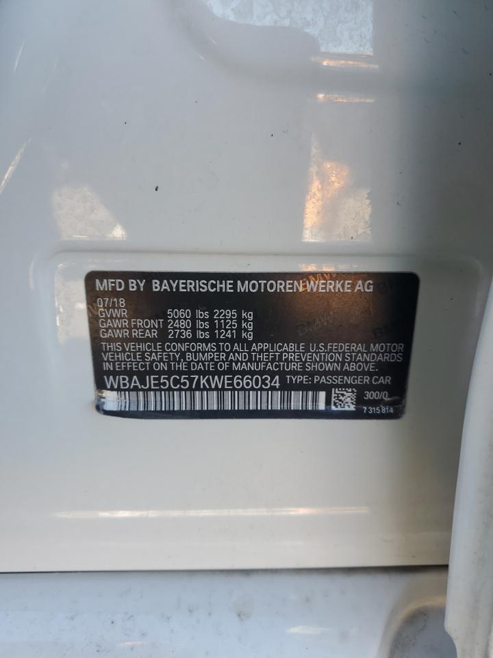 WBAJE5C57KWE66034 2019 BMW 5 SERIES - Image 12