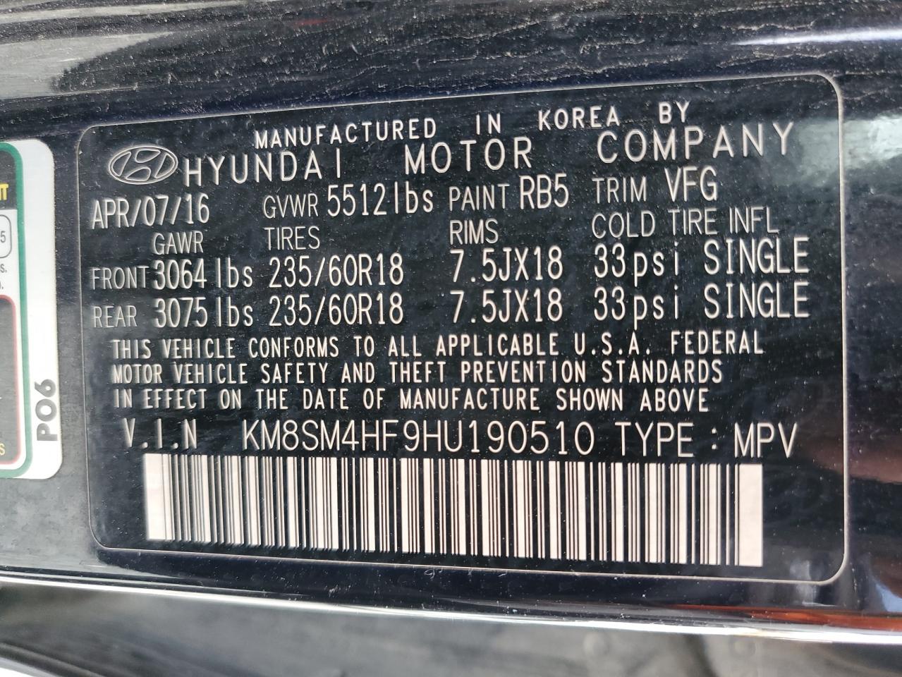2017 Hyundai Santa Fe - Image 13