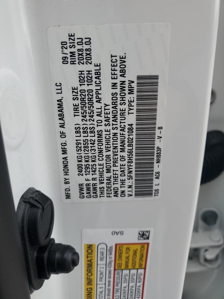 VIN 5FNYF8H56LB021084 2020 HONDA PASSPORT no.13