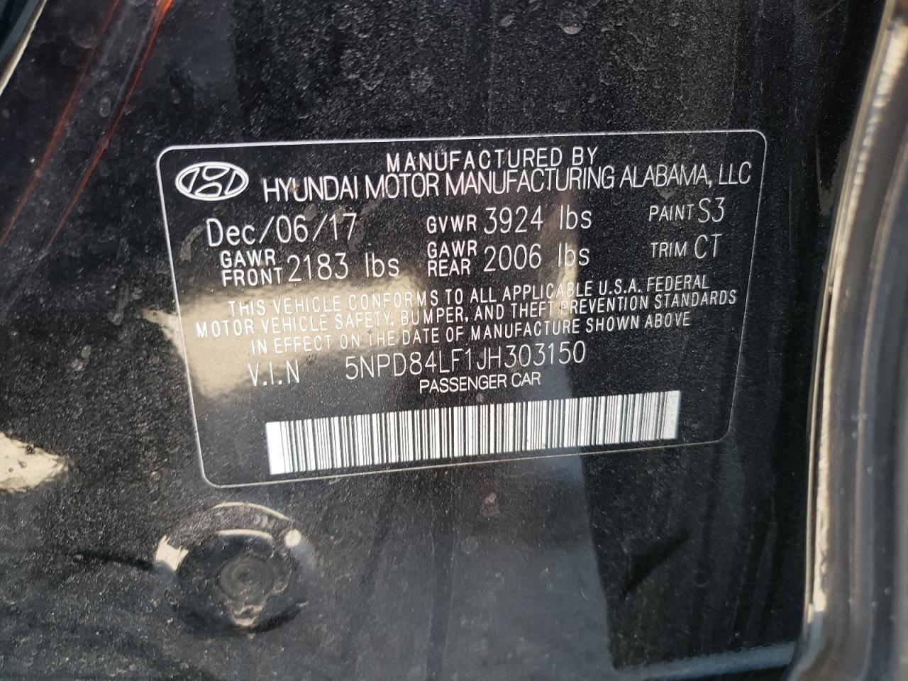 VIN 5NPD84LF1JH303150 2018 HYUNDAI ELANTRA no.12