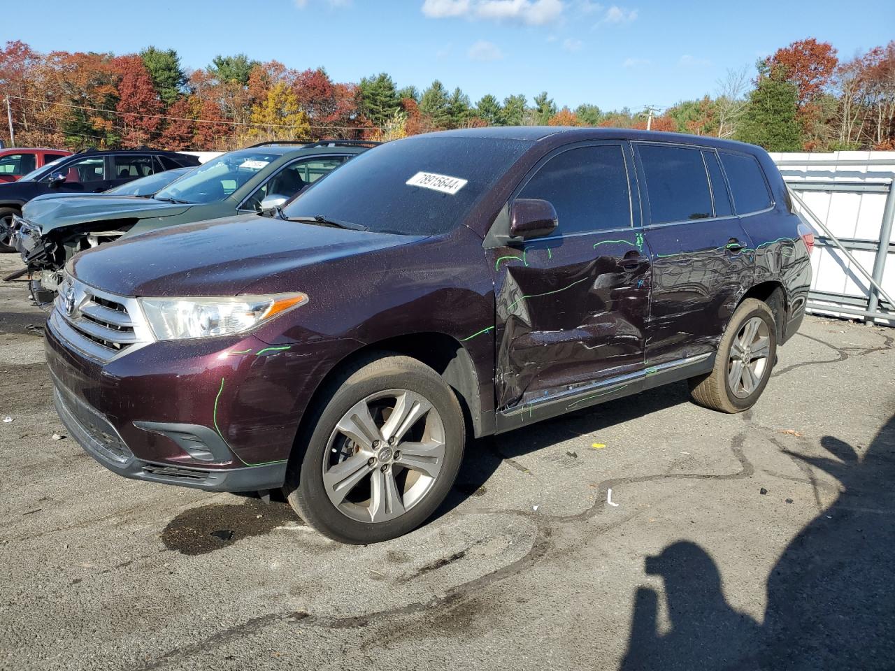 VIN 5TDBK3EHXDS278653 2013 TOYOTA HIGHLANDER no.1