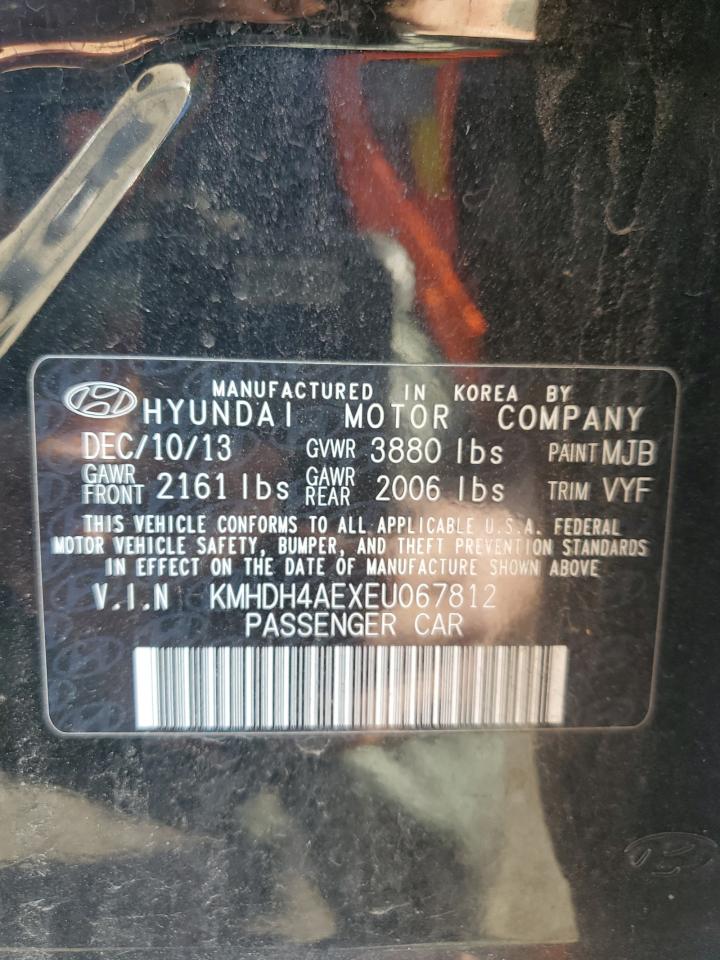 2014 Hyundai Elantra Se VIN: KMHDH4AEXEU067812 Lot: 80587884