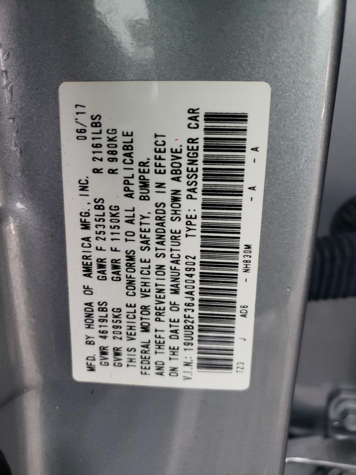 VIN 19UUB2F36JA004902 2018 ACURA TLX no.12