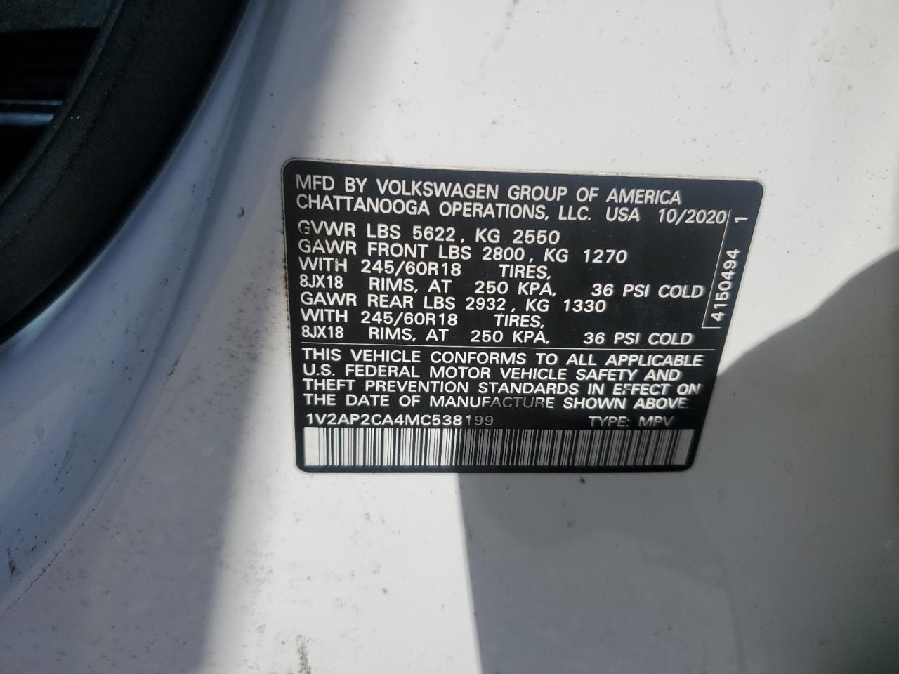 2021 Volkswagen Atlas - Image 12