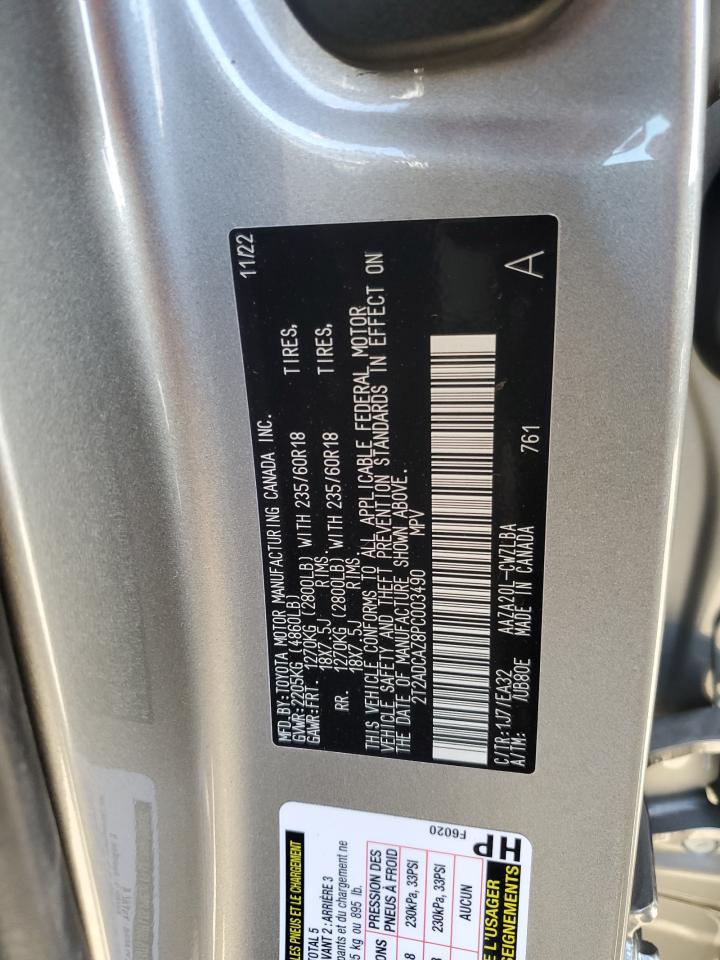 VIN 2T2ADCAZ8PC003490 2023 LEXUS NX 250 no.14