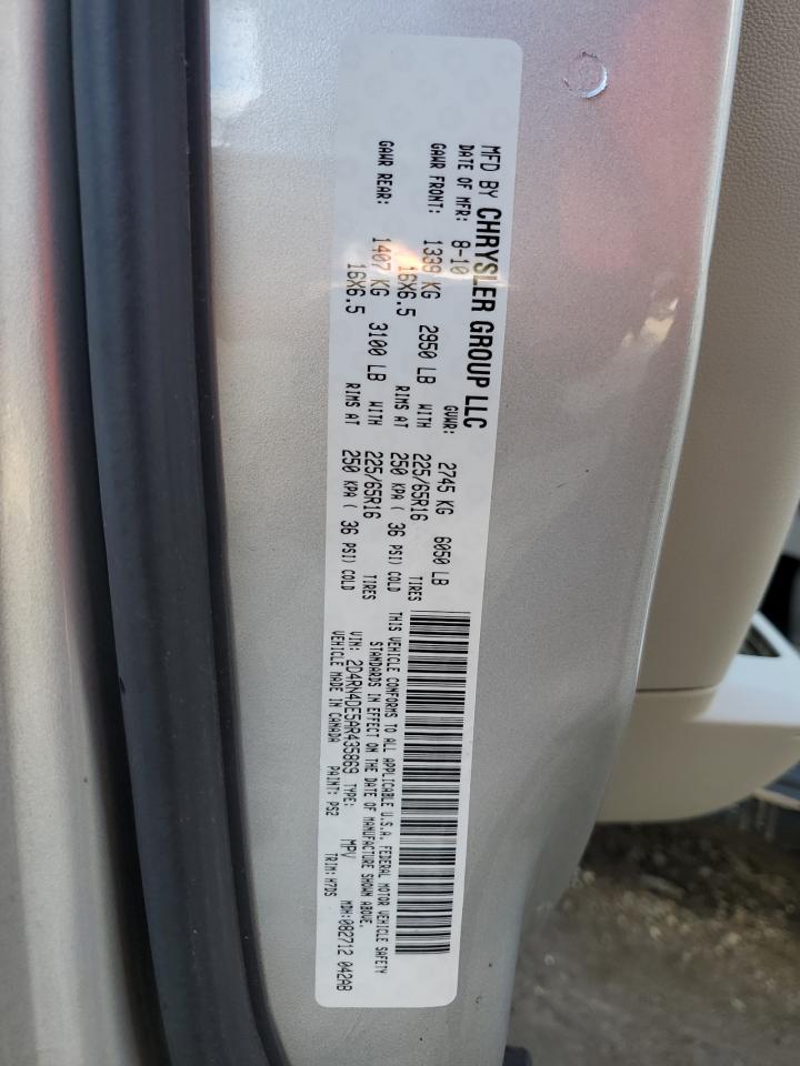 2010 Dodge Grand Caravan Se VIN: 2D4RN4DE5AR435869 Lot: 80166444