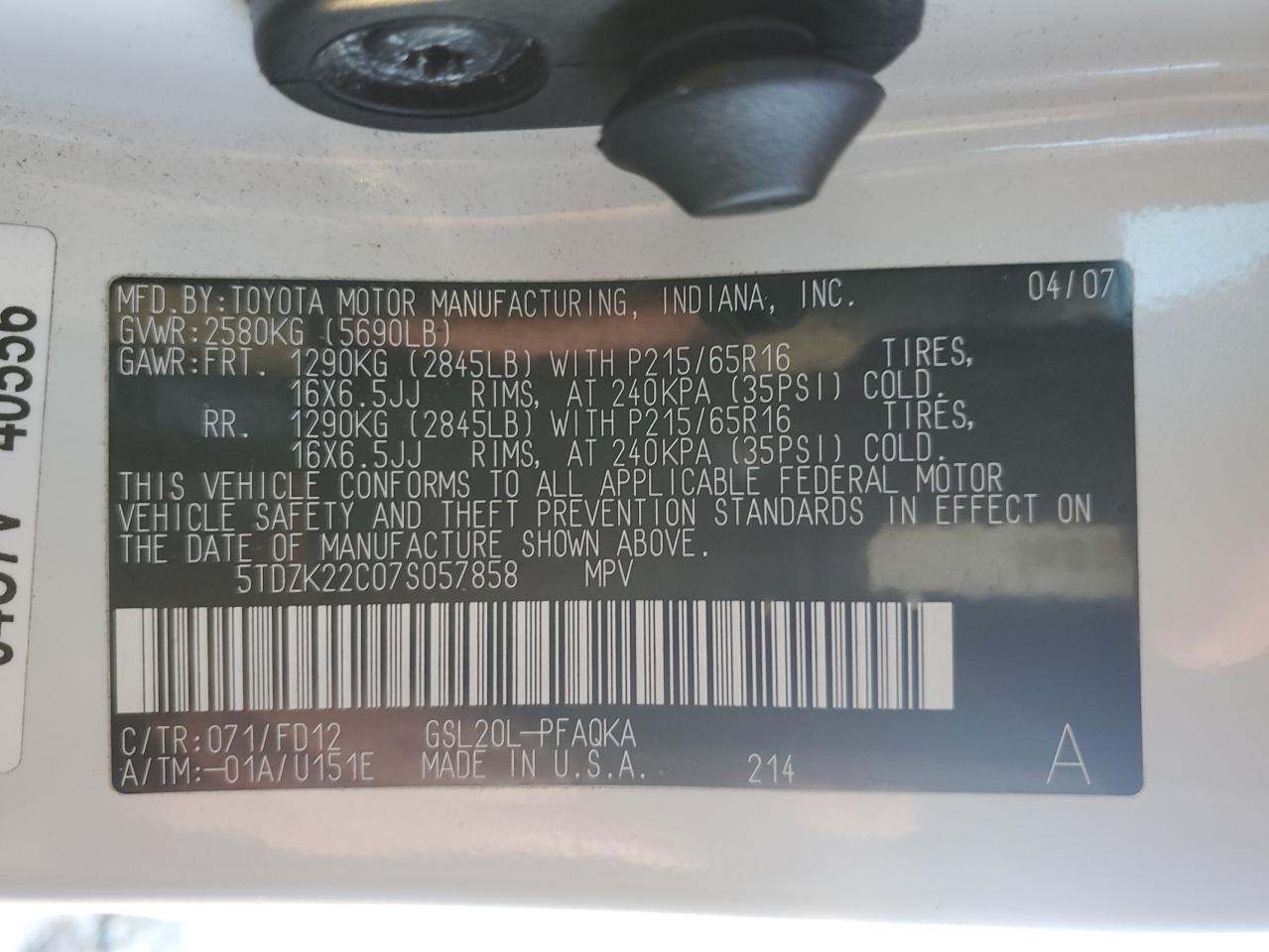 2007 Toyota Sienna - Image 15