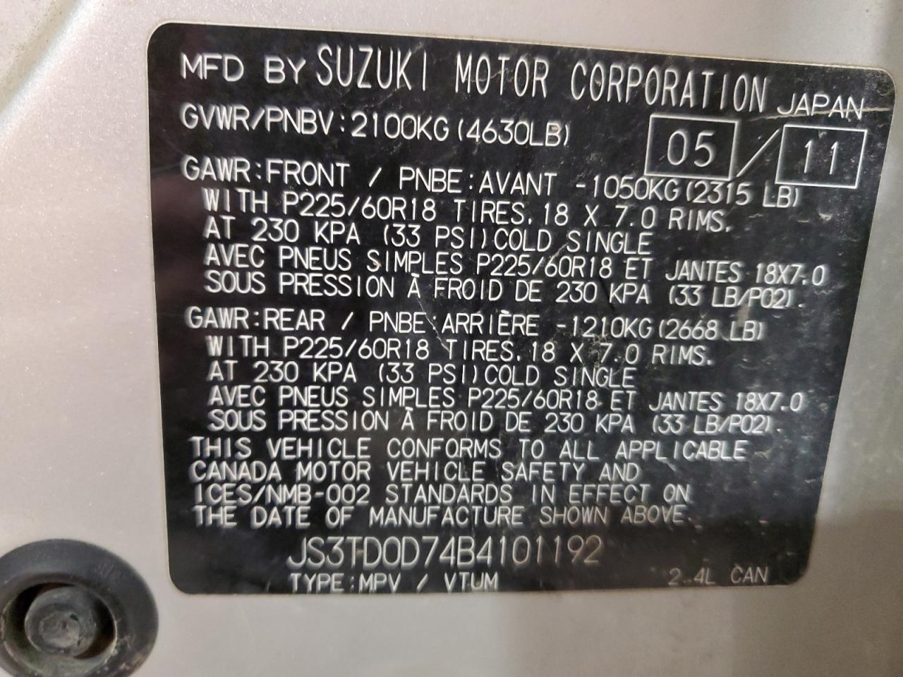 2011 Suzuki Grand Vitara - Image 13
