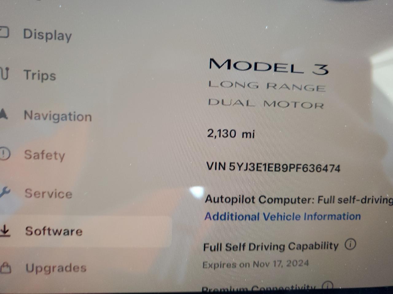 2023 Tesla Model 3 VIN: 5YJ3E1EB9PF636474 Lot: 79540134