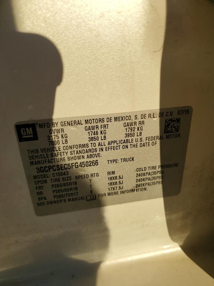 2015 Chevrolet Silverado C1500 Ltz VIN: 3GCPCSEC5FG450266 Lot: 81491284