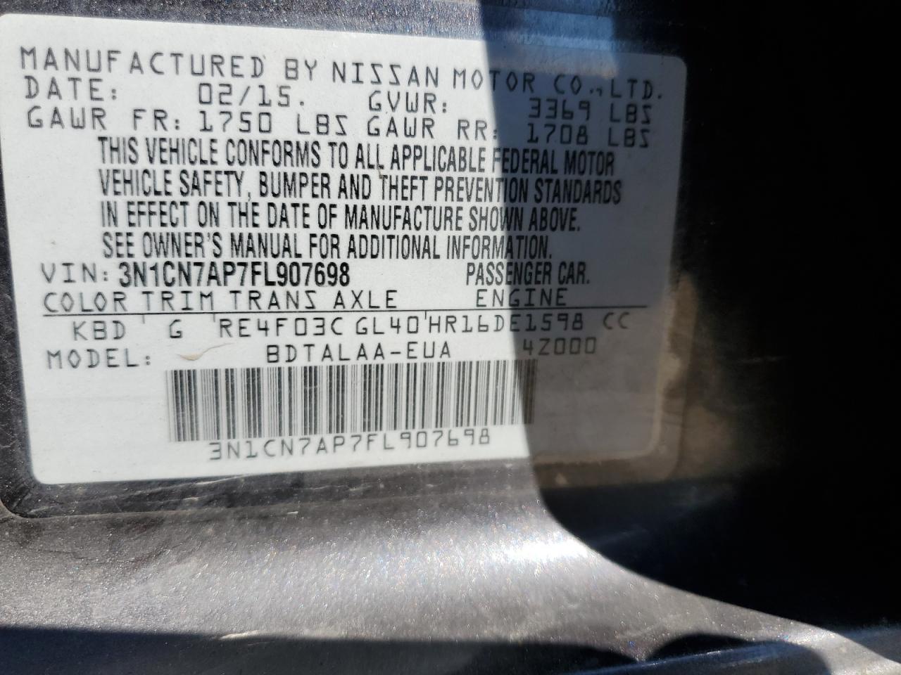 2015 Nissan Versa - Image 13
