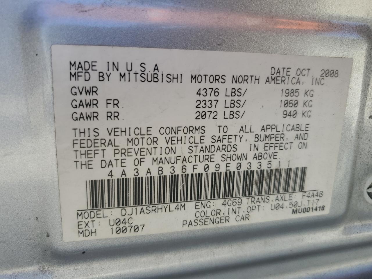 2009 Mitsubishi Galant - Image 12