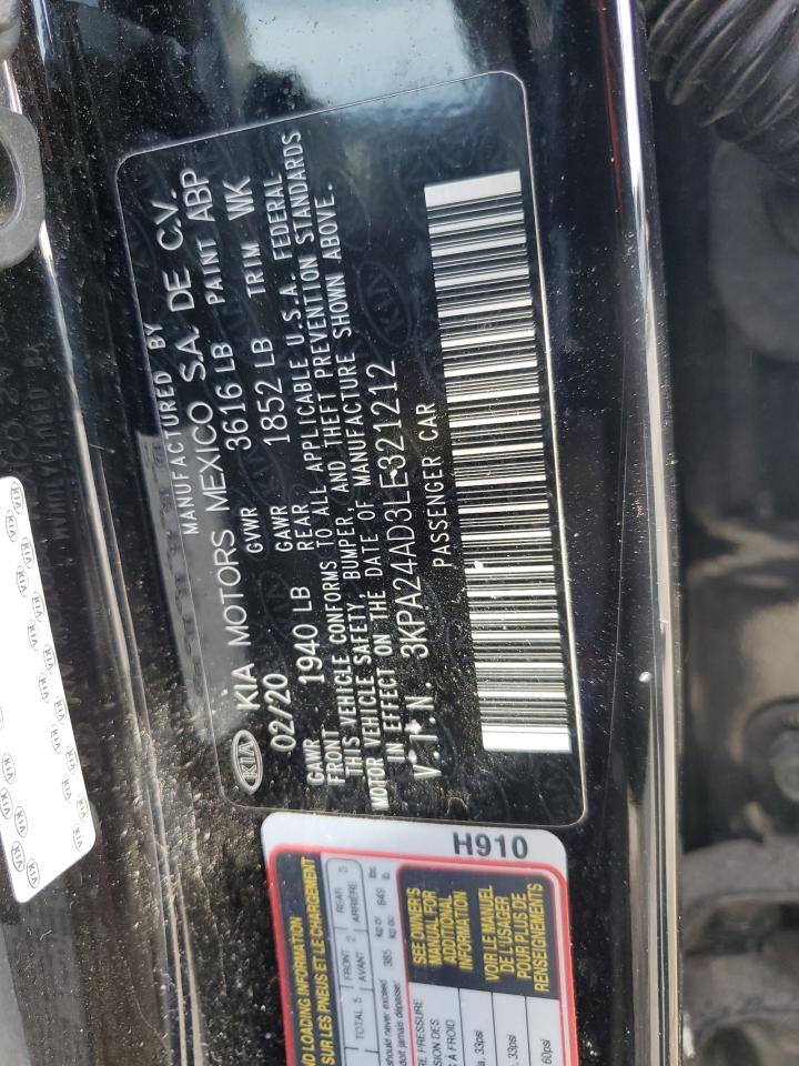 2020 Kia Rio Lx VIN: 3KPA24AD3LE321212 Lot: 82545844