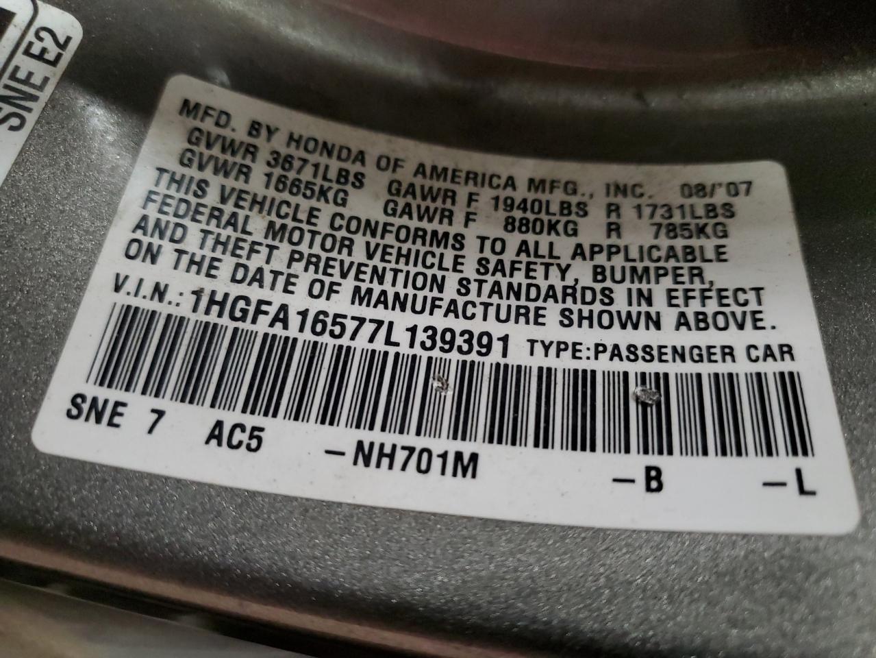 2007 Honda Civic - Image 14