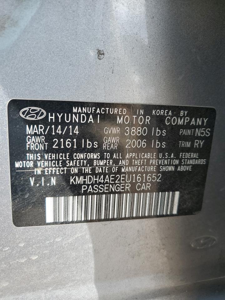 2014 Hyundai Elantra Se VIN: KMHDH4AE2EU161652 Lot: 79073674