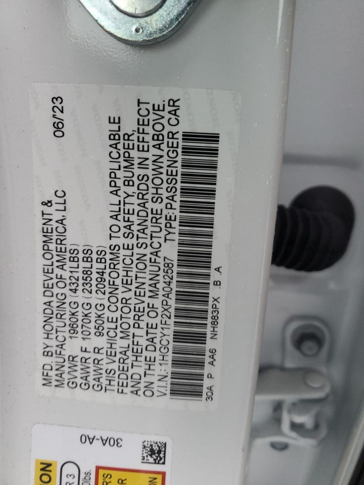 VIN 1HGCY1F2XPA042587 2023 HONDA ACCORD no.12