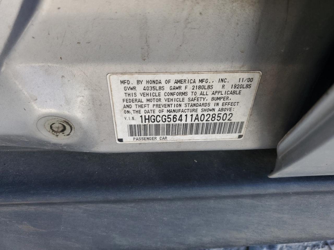2001 Honda Accord - Image 12