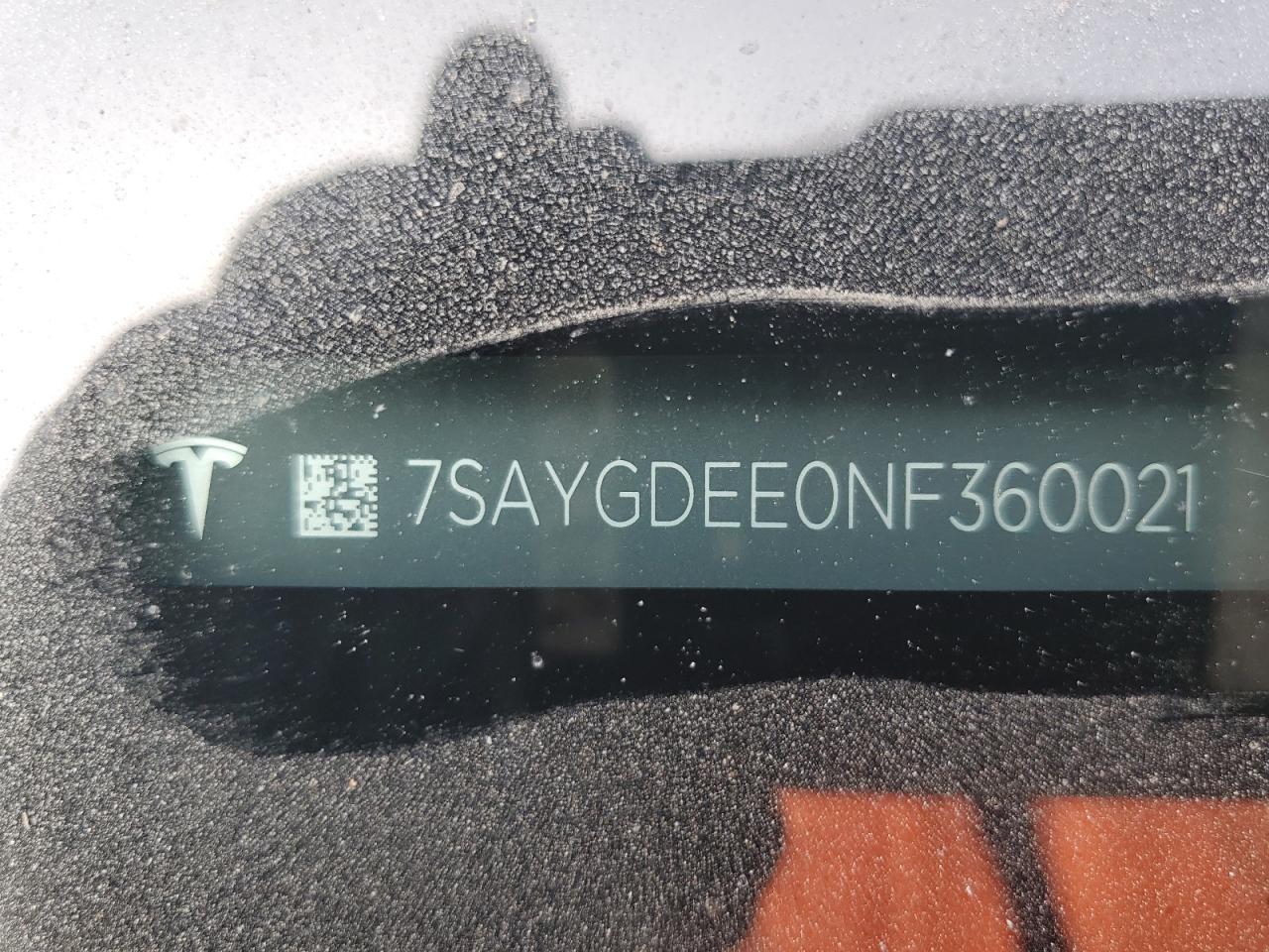 VIN 7SAYGDEE0NF360021 2022 TESLA MODEL Y no.13