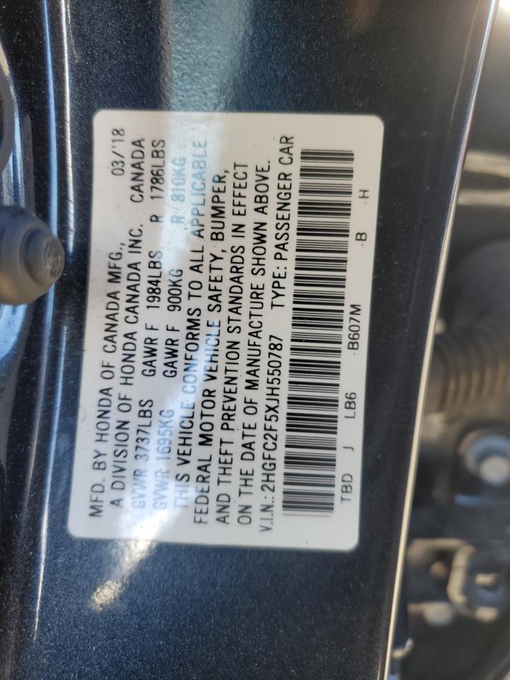 2HGFC2F5XJH550787 2018 HONDA CIVIC - Image 13