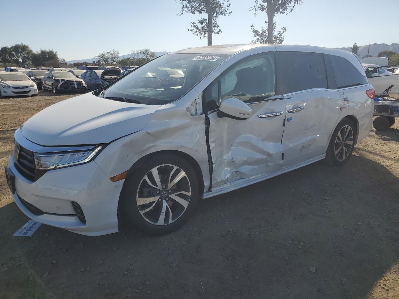 2022 Honda Odyssey Touring VIN: 5FNRL6H82NB028838 Lot: 80229704