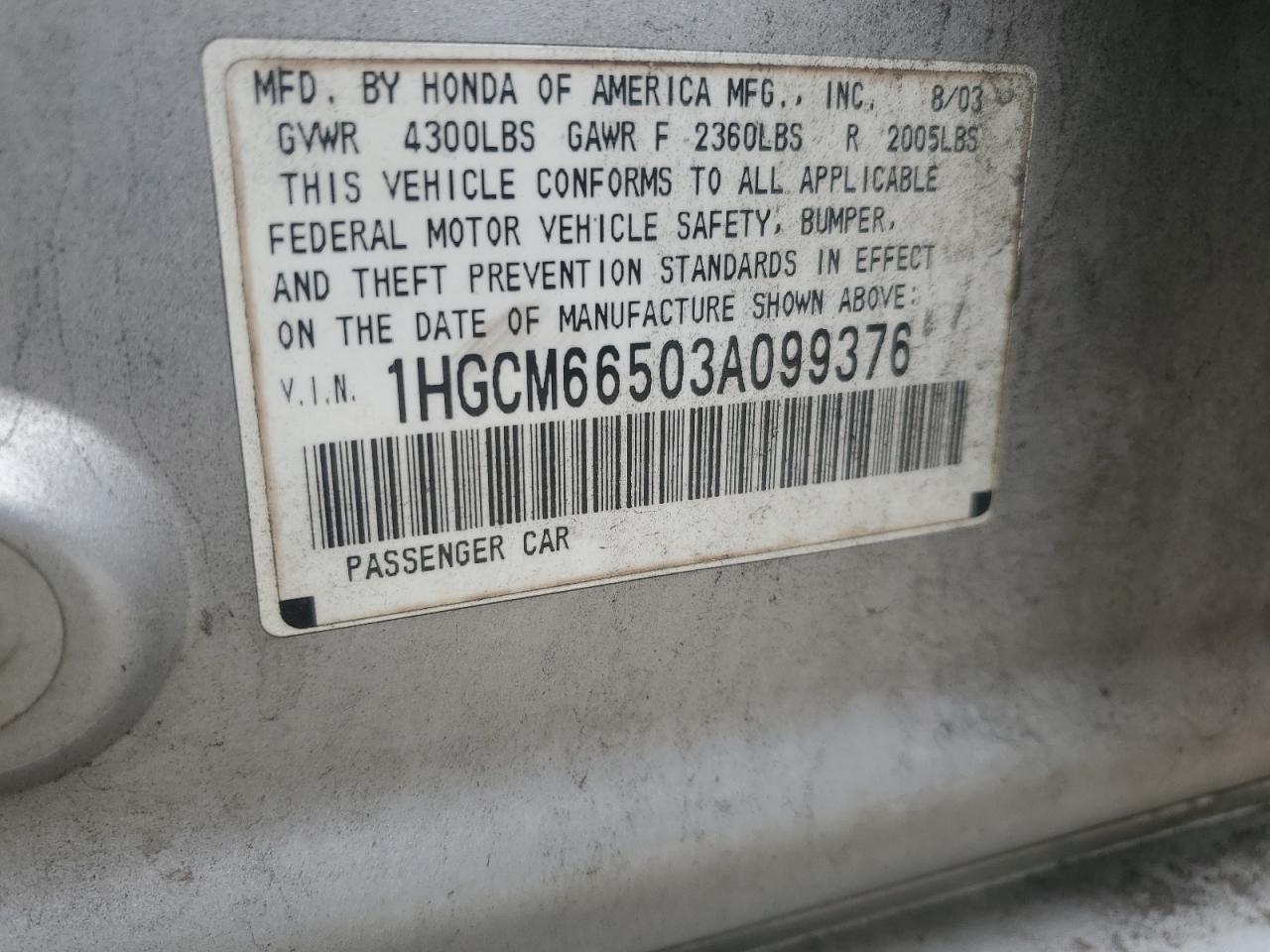 2003 Honda Accord - Image 12
