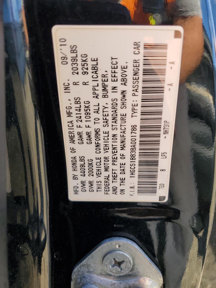 2011 Honda Accord Exl VIN: 1HGCS1B83BA001786 Lot: 79181724