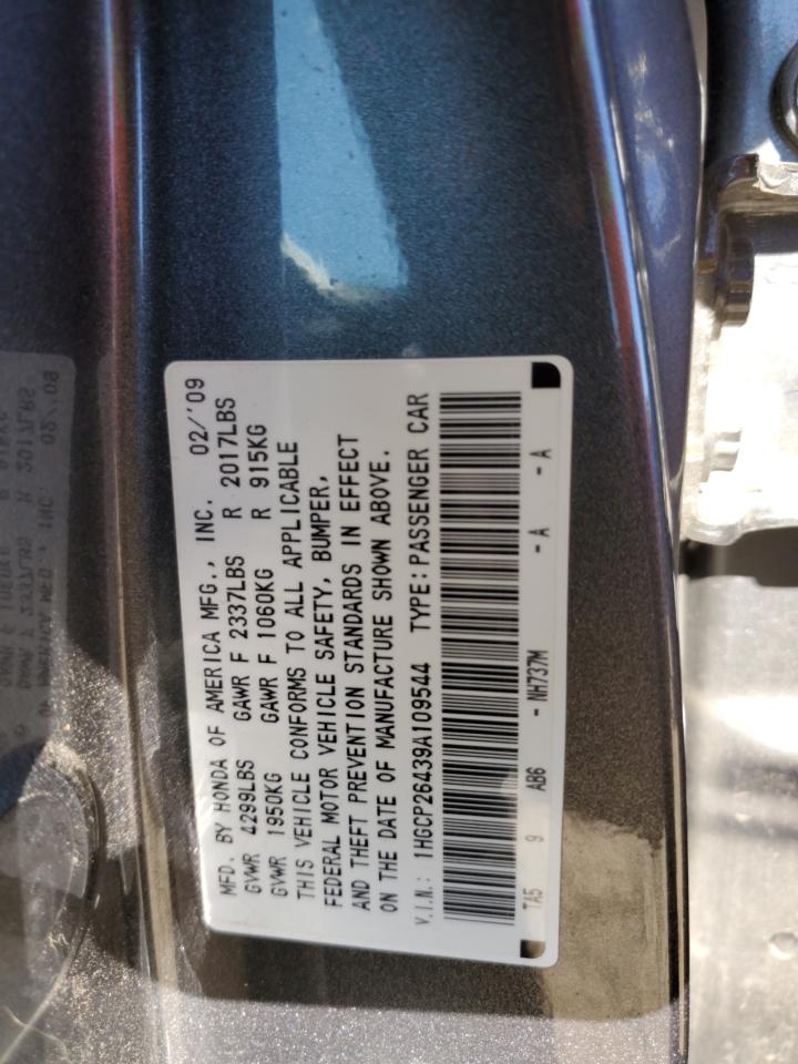 2009 Honda Accord Lxp VIN: 1HGCP26439A109544 Lot: 80618874