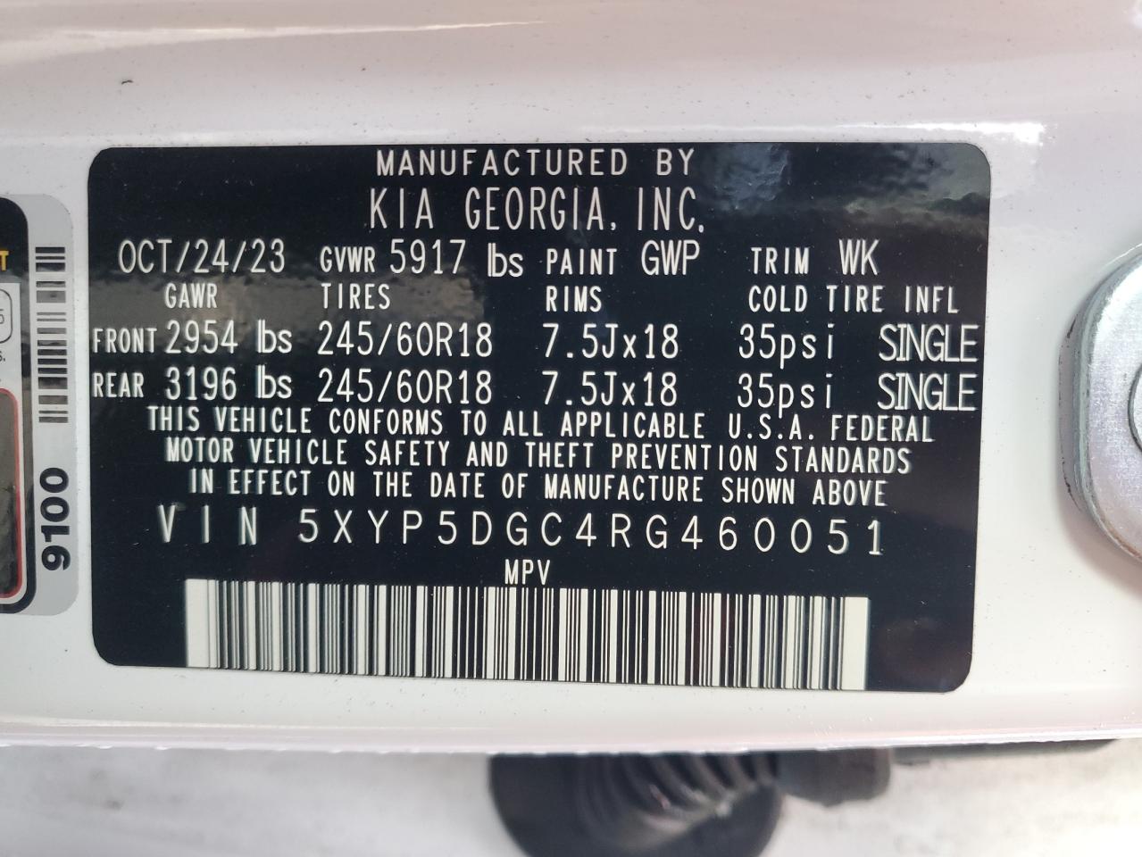 VIN 5XYP5DGC4RG460051 2024 KIA TELLURIDE no.13